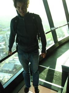 Mathi in schwindelnder Hoehe